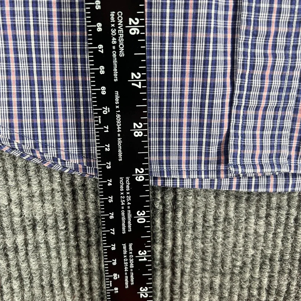 Banana Republic Shirt Mens Medium Blue Plaid Long Sleeve Button Up Classic Fit
